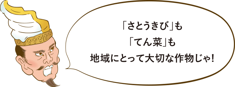 「さとうきび」も「てん菜」も地域にとって大切な作物じゃ!